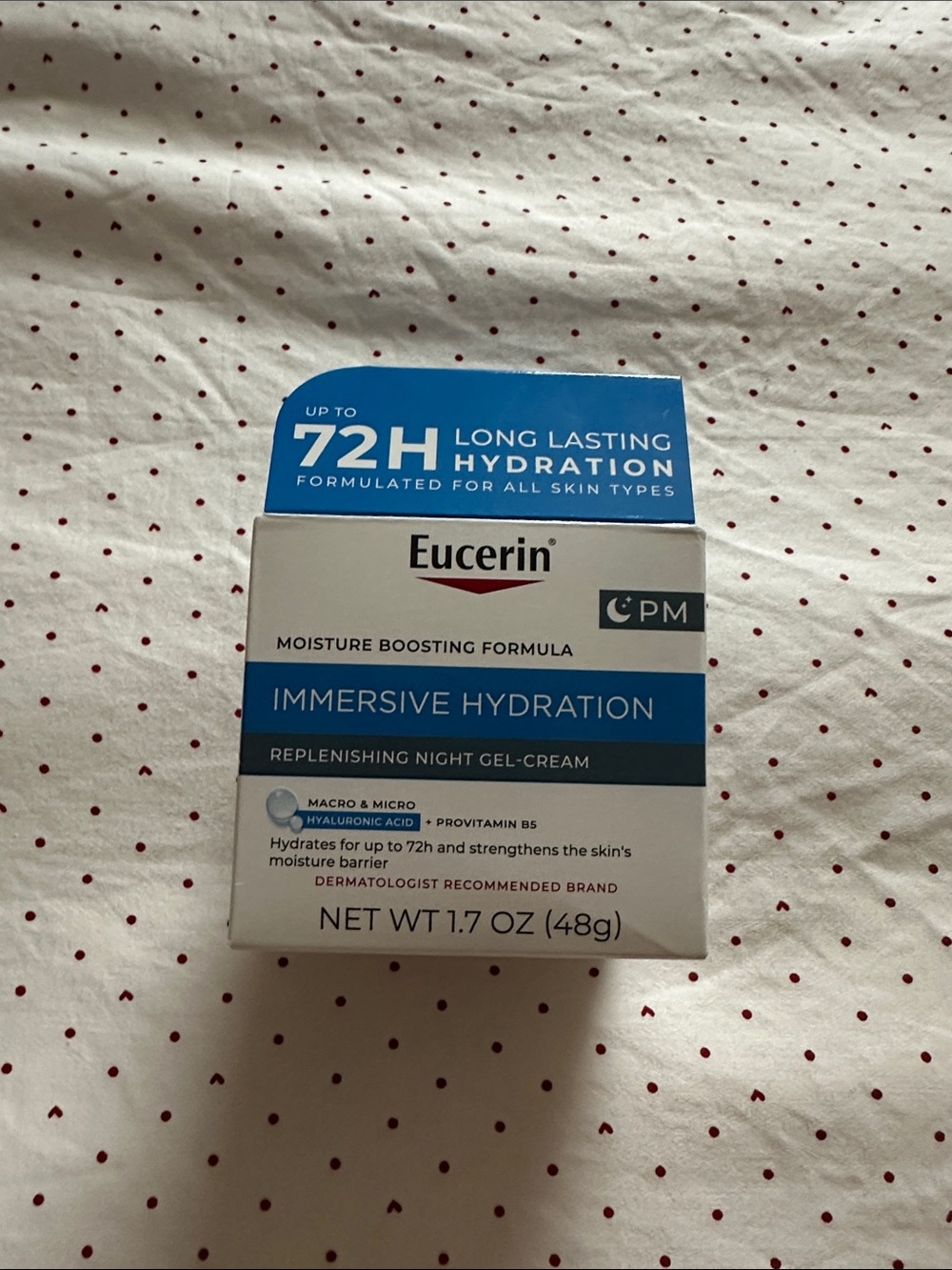 Eucerin Immersive Hydration Night Gel-Cream 1.7oz- Blue/White Packaging